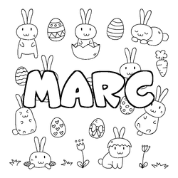 Coloraci&oacute;n del nombre MARC - decorado Pascua