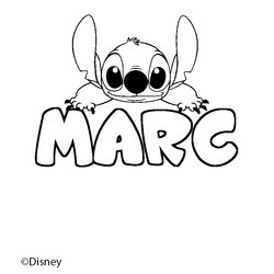 Coloraci&oacute;n del nombre MARC - decorado Stitch