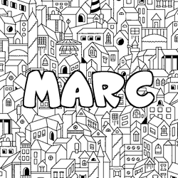 Coloraci&oacute;n del nombre MARC - decorado ciudad