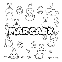 Coloraci&oacute;n del nombre MARGAUX - decorado Pascua