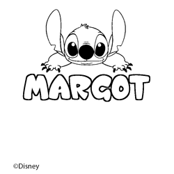 Coloraci&oacute;n del nombre MARGOT - decorado Stitch