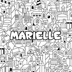 Coloraci&oacute;n del nombre MARIELLE - decorado ciudad