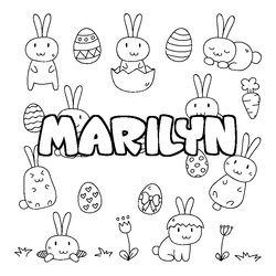 Coloraci&oacute;n del nombre MARILYN - decorado Pascua