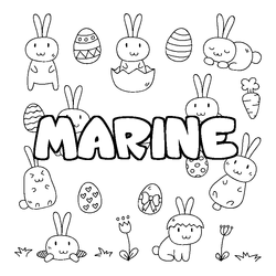 Coloraci&oacute;n del nombre MARINE - decorado Pascua