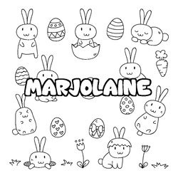 Coloraci&oacute;n del nombre MARJOLAINE - decorado Pascua