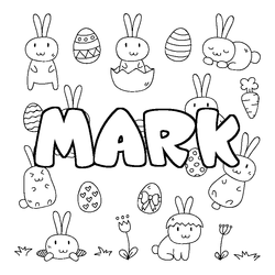 Coloraci&oacute;n del nombre MARK - decorado Pascua