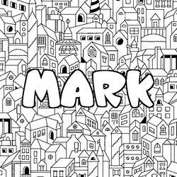 Coloraci&oacute;n del nombre MARK - decorado ciudad