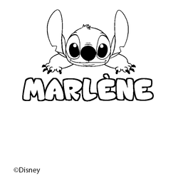 Coloraci&oacute;n del nombre MARL&Egrave;NE - decorado Stitch