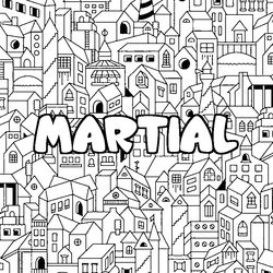 Coloraci&oacute;n del nombre MARTIAL - decorado ciudad