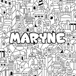 Coloraci&oacute;n del nombre MARYNE - decorado ciudad