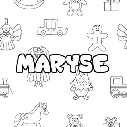 Coloraci&oacute;n del nombre MARYSE - decorado juguetes