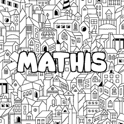 Coloraci&oacute;n del nombre MATHIS - decorado ciudad