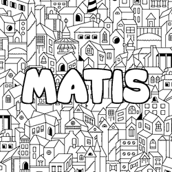 Coloraci&oacute;n del nombre MATIS - decorado ciudad