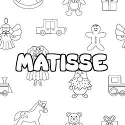 Coloraci&oacute;n del nombre MATISSE - decorado juguetes