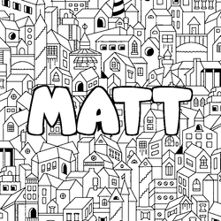 Coloraci&oacute;n del nombre MATT - decorado ciudad