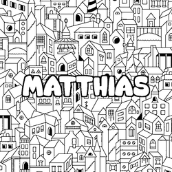Coloraci&oacute;n del nombre MATTHIAS - decorado ciudad