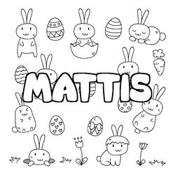 Coloraci&oacute;n del nombre MATTIS - decorado Pascua