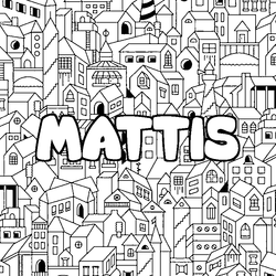 Coloraci&oacute;n del nombre MATTIS - decorado ciudad