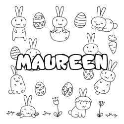 Coloraci&oacute;n del nombre MAUREEN - decorado Pascua