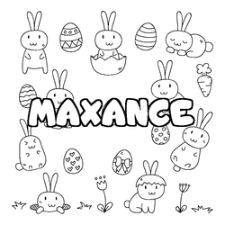 Coloraci&oacute;n del nombre MAXANCE - decorado Pascua
