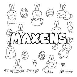 Coloraci&oacute;n del nombre MAXENS - decorado Pascua