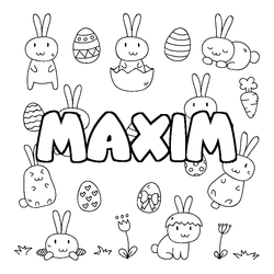Coloraci&oacute;n del nombre MAXIM - decorado Pascua