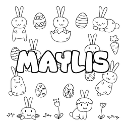 Coloraci&oacute;n del nombre MAYLIS - decorado Pascua