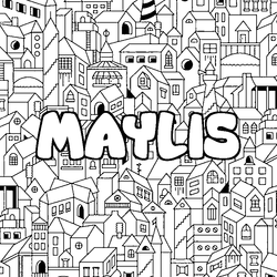 Coloraci&oacute;n del nombre MAYLIS - decorado ciudad