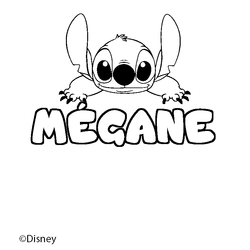 Coloraci&oacute;n del nombre M&Eacute;GANE - decorado Stitch