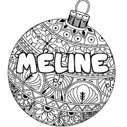 Coloraci&oacute;n del nombre M&Eacute;LINE - decorado bola de Navidad