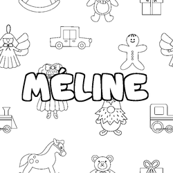 Coloraci&oacute;n del nombre M&Eacute;LINE - decorado juguetes