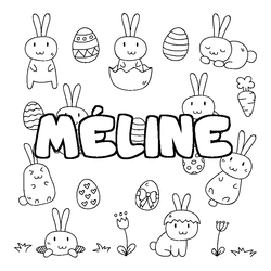 Coloraci&oacute;n del nombre M&Eacute;LINE - decorado Pascua