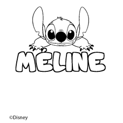 Coloraci&oacute;n del nombre M&Eacute;LINE - decorado Stitch