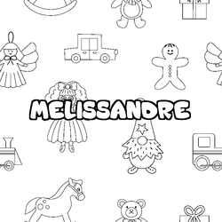 Coloraci&oacute;n del nombre MELISSANDRE - decorado juguetes