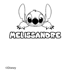 Coloraci&oacute;n del nombre MELISSANDRE - decorado Stitch