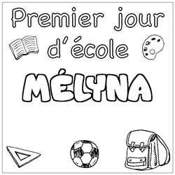 Coloraci&oacute;n del nombre M&Eacute;LYNA - decorado primer d&iacute;a de escuela
