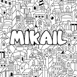 Coloraci&oacute;n del nombre MIKAIL - decorado ciudad