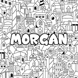 Coloraci&oacute;n del nombre MORGAN - decorado ciudad