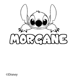 Coloraci&oacute;n del nombre MORGANE - decorado Stitch