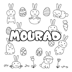 Coloraci&oacute;n del nombre MOURAD - decorado Pascua