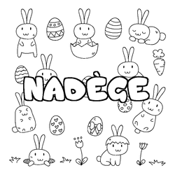 Coloraci&oacute;n del nombre NAD&Egrave;GE - decorado Pascua
