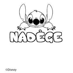 Coloraci&oacute;n del nombre NAD&Egrave;GE - decorado Stitch