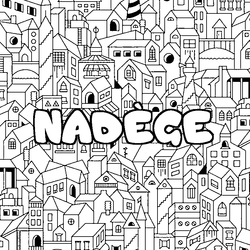 Coloraci&oacute;n del nombre NAD&Egrave;GE - decorado ciudad