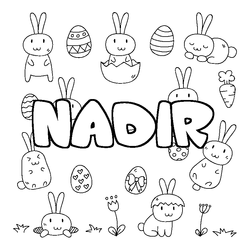 Coloraci&oacute;n del nombre NADIR - decorado Pascua