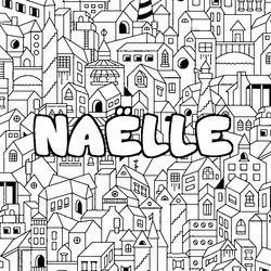 Coloraci&oacute;n del nombre NA&Euml;LLE - decorado ciudad