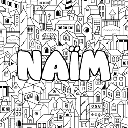 Coloraci&oacute;n del nombre NA&Iuml;M - decorado ciudad