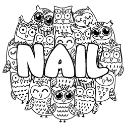 Coloraci&oacute;n del nombre NAIL - decorado b&uacute;hos
