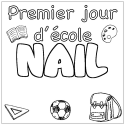 Coloraci&oacute;n del nombre NAIL - decorado primer d&iacute;a de escuela