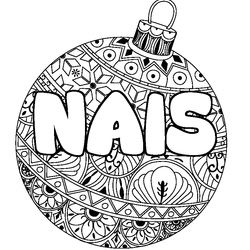 Coloraci&oacute;n del nombre NAIS - decorado bola de Navidad