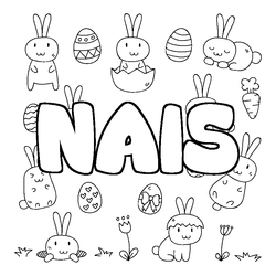 Coloraci&oacute;n del nombre NAIS - decorado Pascua
